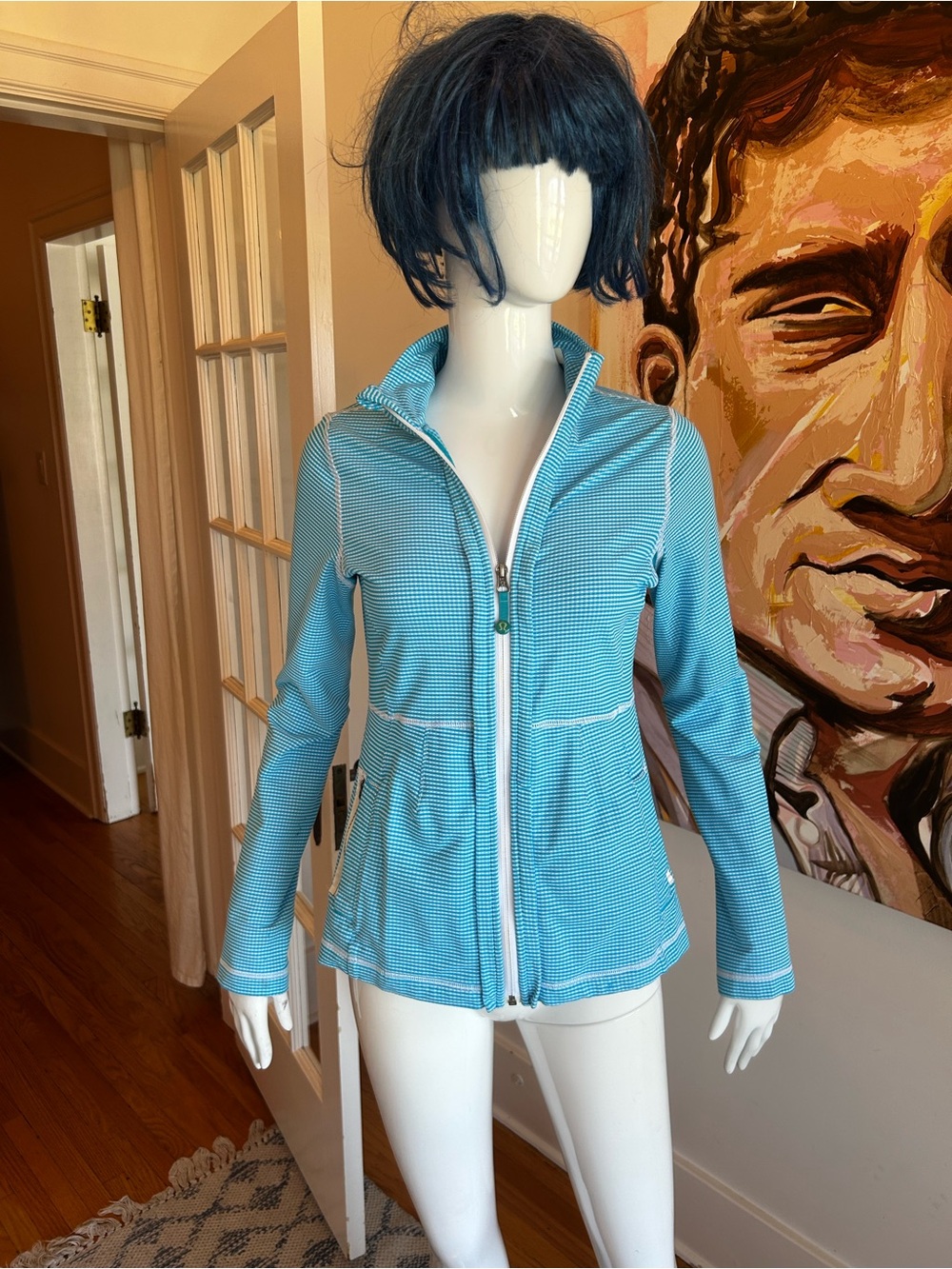 lululemon athletica baby blue Zip-Up  Jacket